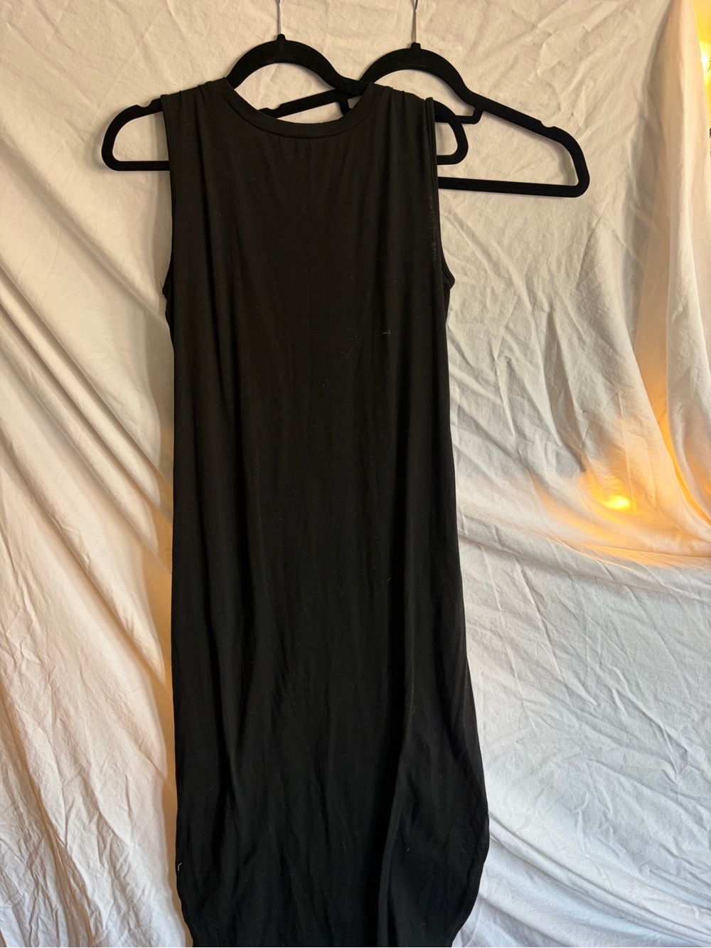 Sleeveless Black Maxi Dress - Women
